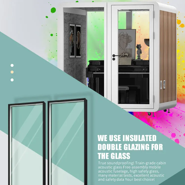 2024 New Product Soundproof Booth Acoustic Private Office Meeting Pod Phone Booth Recording Studio Booth