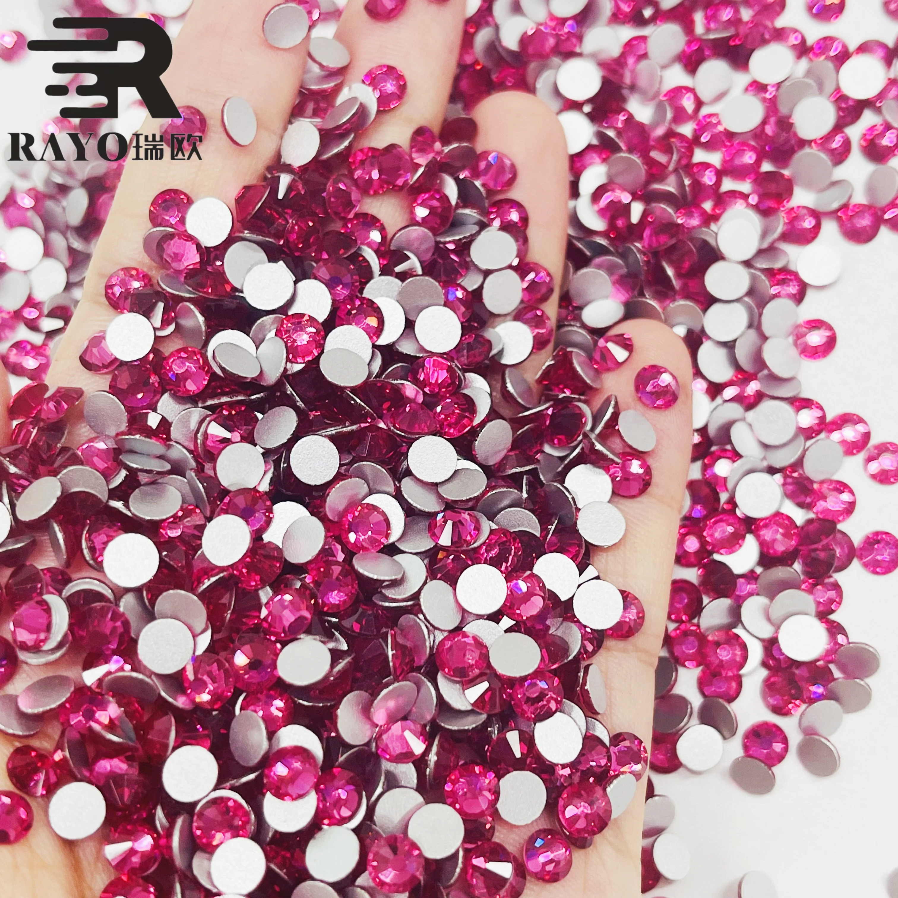 Rhinestones 2088 16-Cut AB Crystal Flatback High Quality Golden Bottom Non-Hot Fix 1 Bag Rose for Shoe Wholesaling