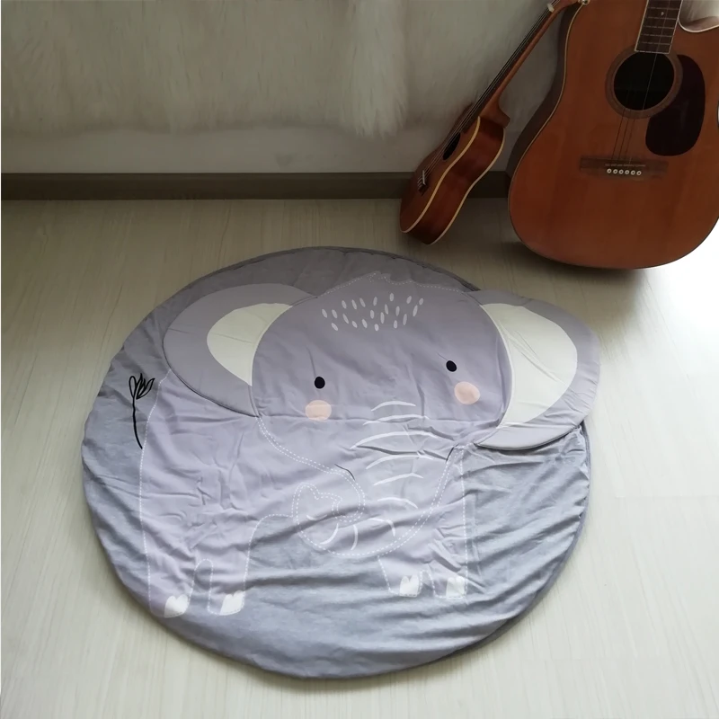 Animal Design Soft Cotton Large Baby Kids Crawling Mat Eco Friendly Non Toxic Cartoon Folding Baby Play Mat