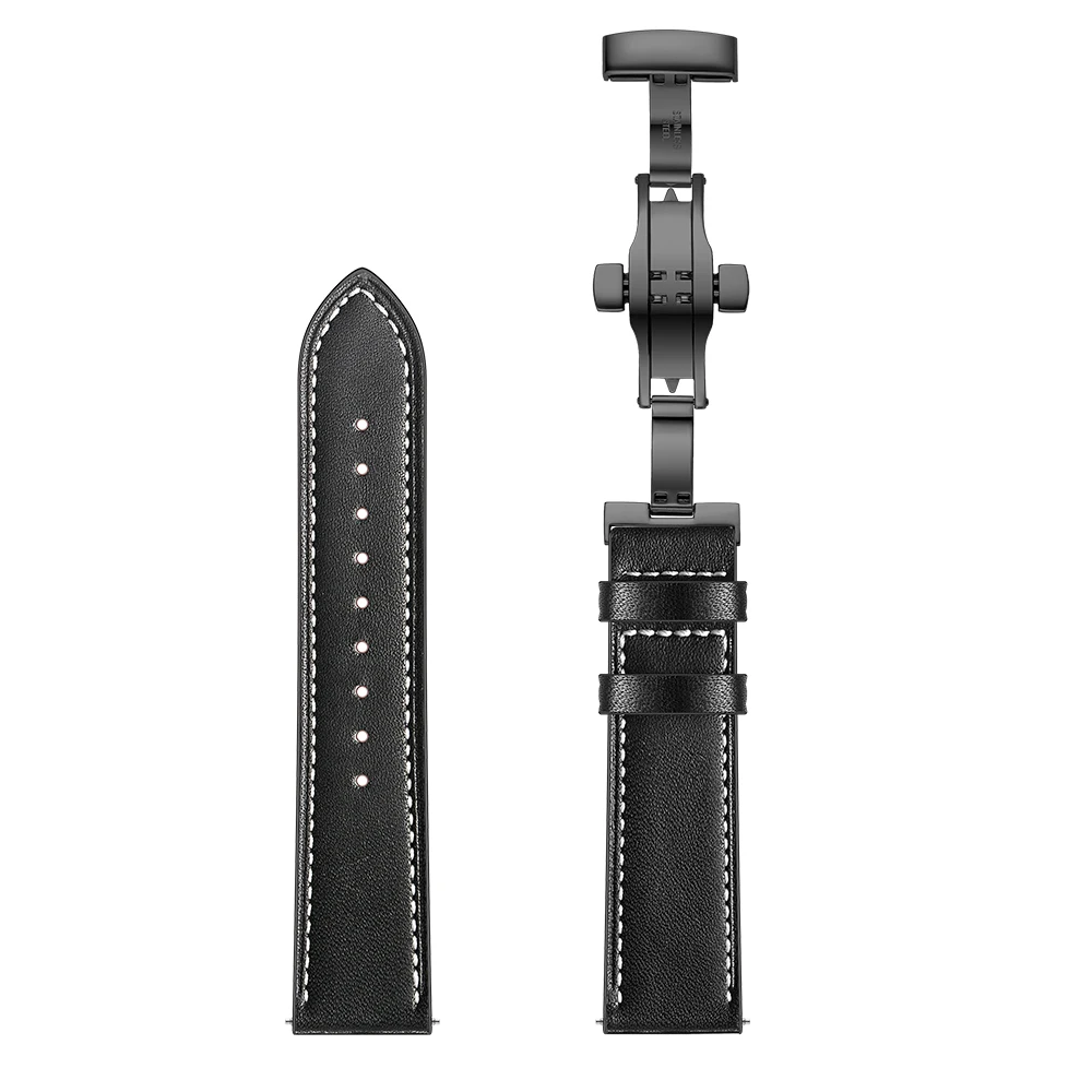 
Smart Galaxy Watch Bands 44mm For Samsung Active 2 Band Watchband Ajustable Black Strap Buckle 40mm 