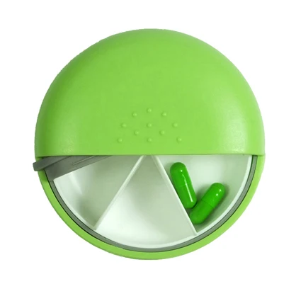 6 Compartment Pill Box, Dispenser Organizer Storage Case,  Portable Daily Marked Medicine Reminder