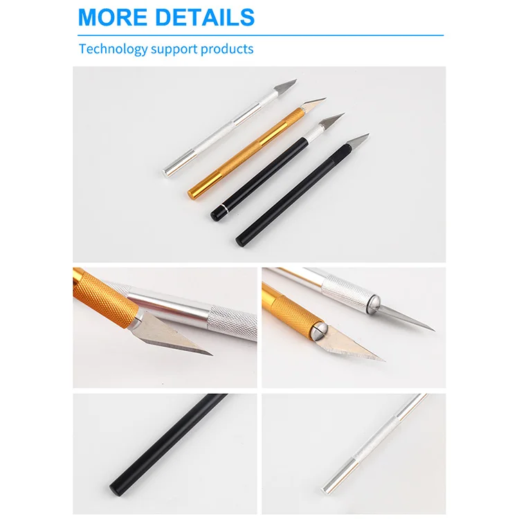 China Factory OEM Wholesale Aluminum Precision Hobby Knife DIY Art blade Carving Carbon Steel Craft Knife Sale Price