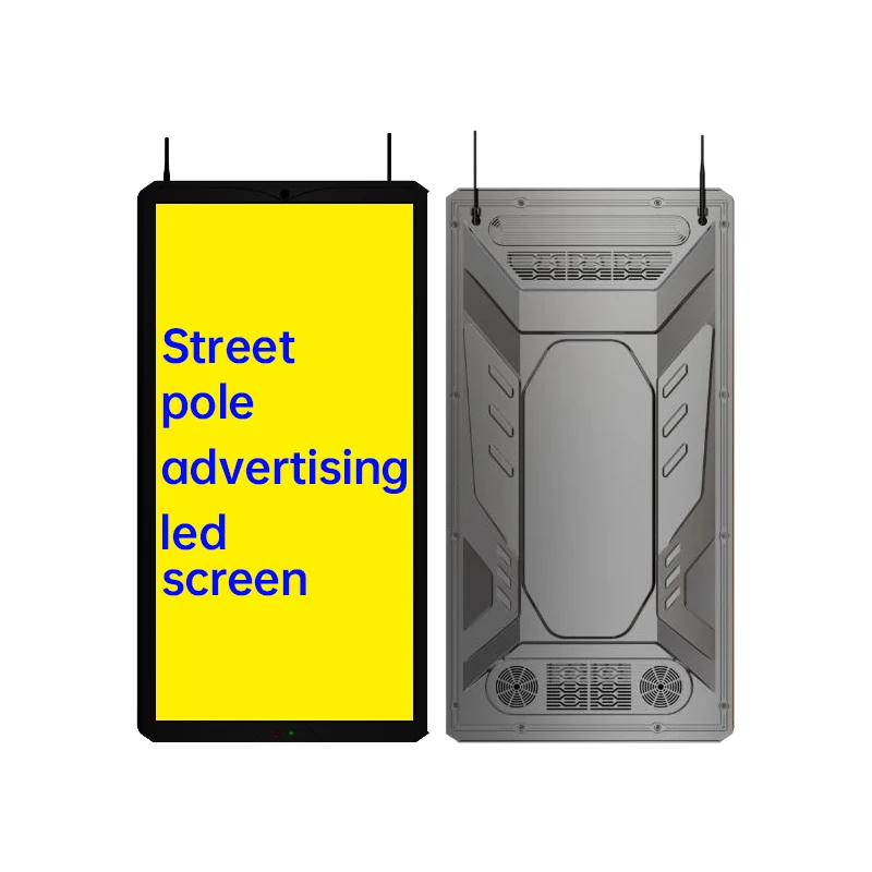 Customized outdoor IP65 waterproof street pole advertising banner signage signboard display Panel led screen