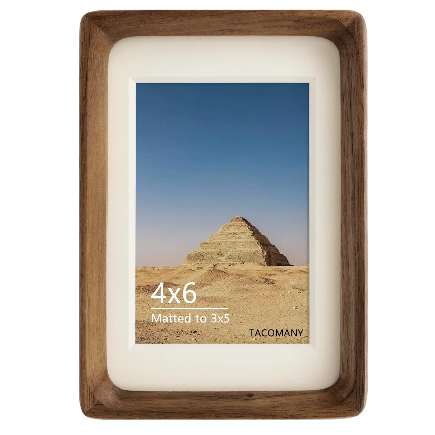 Wall Mount Picture Frame Handcrafted Natural 8 x 10 Wooden Frame Matted