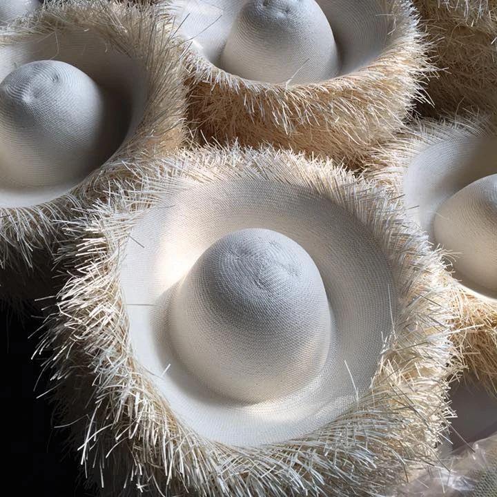 Factory Cheap Wholesale straw hat bodies bangora hat Chinese 5bu With Vent Japanese 5bu paper grass raffia straw hat bodies