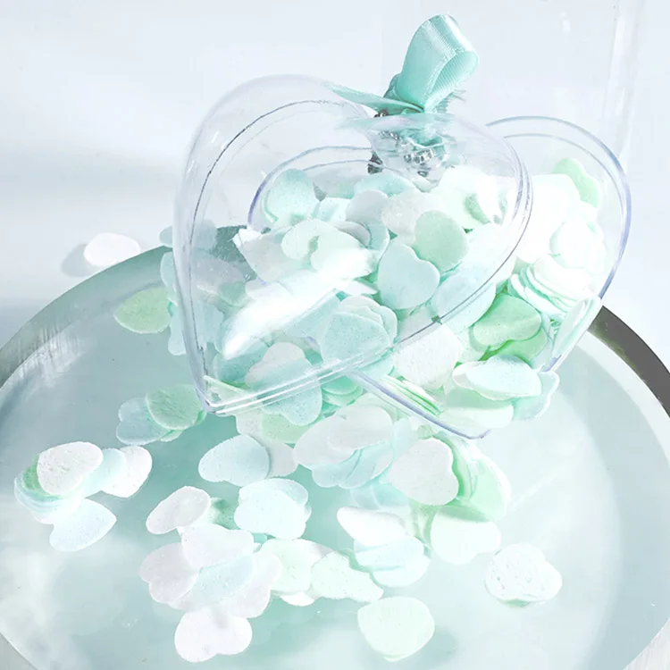 Chinese Bath Clean Scented Colorful Heart Shape Sheets Mini Paper Soap
