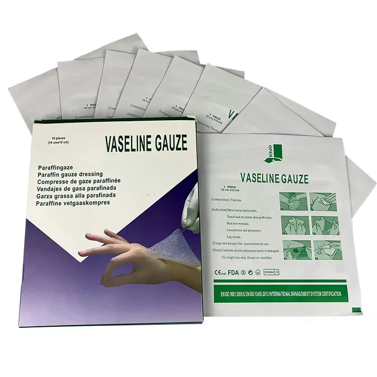 Customization Sterile Cotton Medical gauze Paraffin gauze for wound dressing