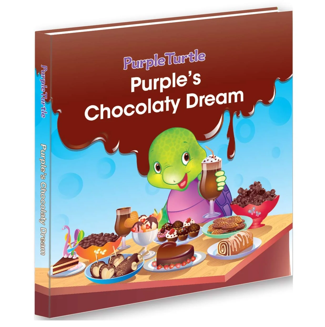 Фиолетовая шоколадная мечта-книга моральных рассказов для детей | Иллюстрированная история черепаха
