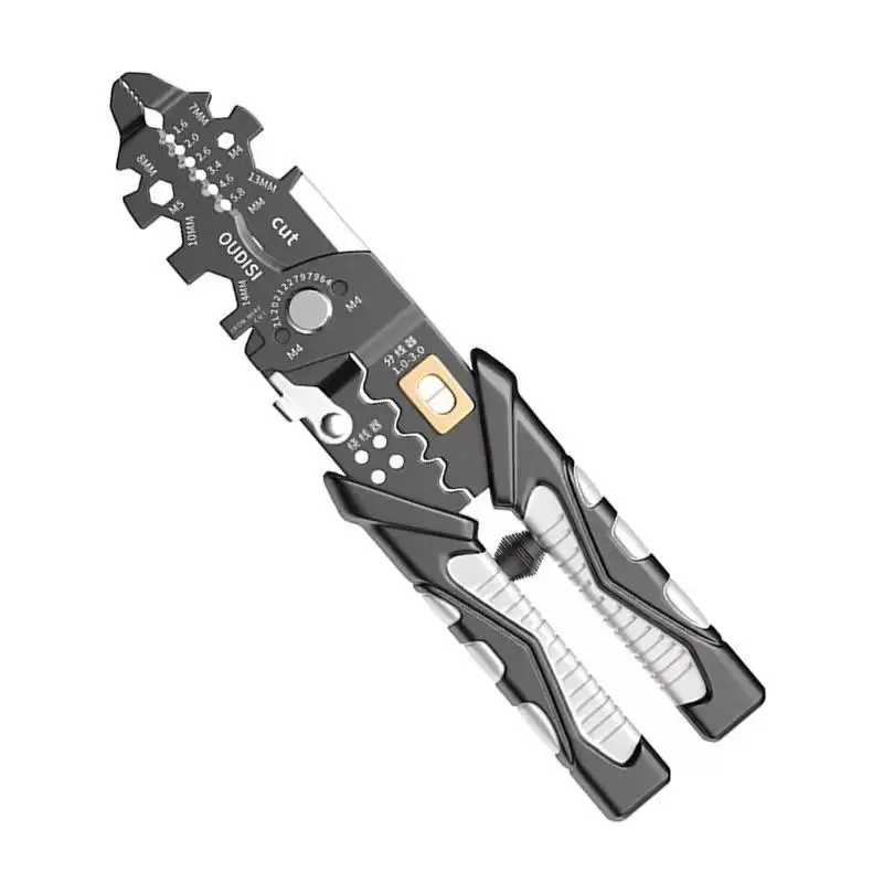 Multi-functional Wire Stripper Cable Cutter Wire Crimping Stripping Plier for Stripping, Pulling, Crimping, and Cutting