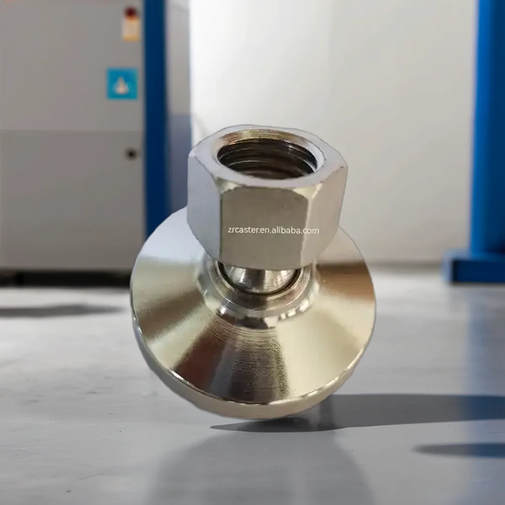 UNC 3/8'-16/1/2,3/4'-10 Threaded Hole Stainless Steel Swivel Furniture Legs Leveling Mount Rubber Cushion Nickel/Galvanized