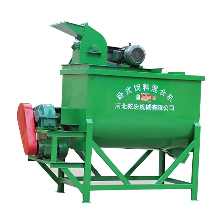 2 ton per hour High Quality Horizontal Manufacturing Rusk Poultry Cattle feed Mixing Making Machine