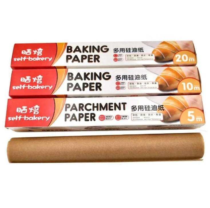 
40g food grade natural color silicone oil proof paper for oven baking barbecue paper roll 