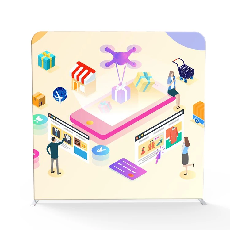 High Quality Hot Selling Custom Size and  Shape Backdrop Stand  for Wedding and event from 4 Minster