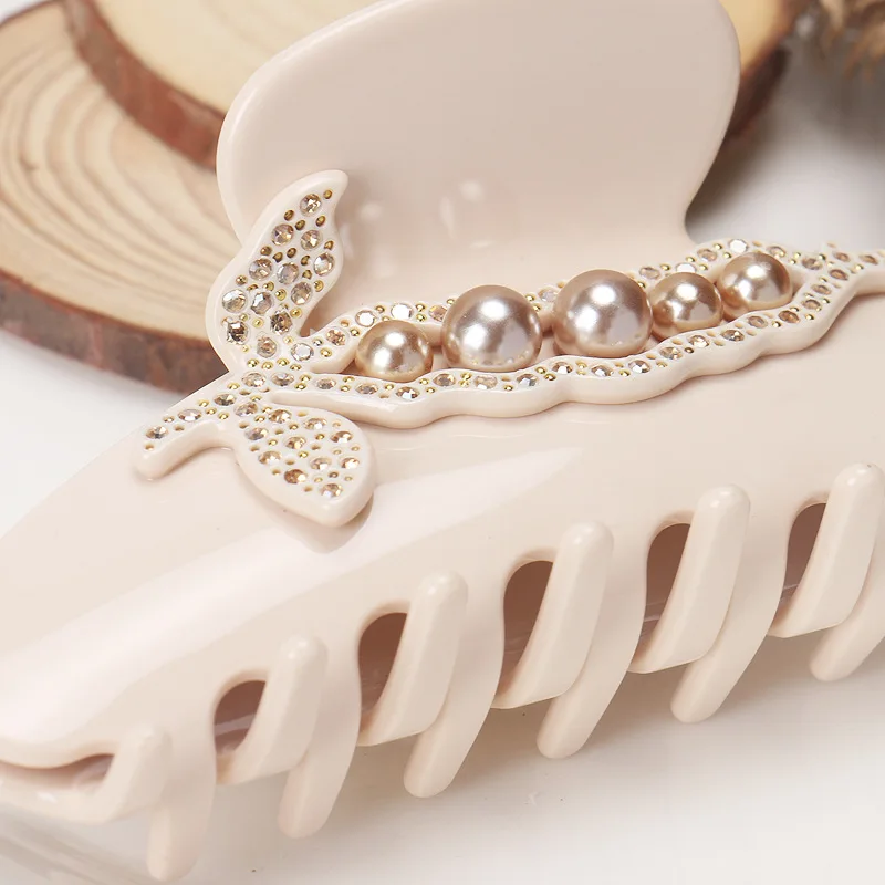 HONEY 2024  Alexandria  France same size acetate hair accessory hair clip  pearl curly hair clip