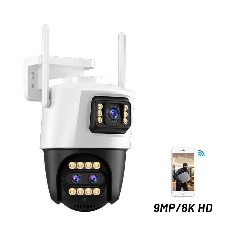 Three Lens Dual cctv Camera Dual Lens Camera Linkage Network Ip Three Lens Dual Network Camera