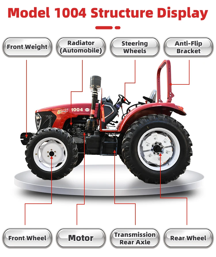 cultivators agricultural farming wheel tractor Small wheel tractor with front loader Compact tractor