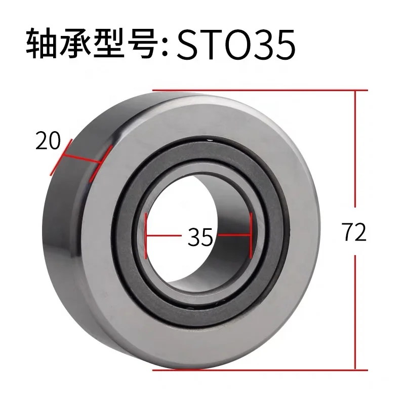STO35 RSTO35 NAST35 Size 35x72x20mm High Quality Chromium Steel STO Series Yoke Type Track Rollers Needle Roller Bearing