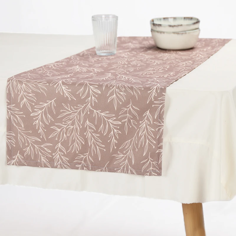 Farmhouse Decor Cotton Decoration Christmas Dining Table Runner and Placemat Set for Bridal Home