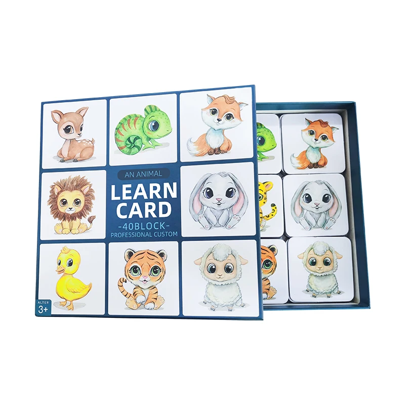 FREE SAMPLE  Custom Educational Paper Promotional Card Board Game Custom Printing Funny Learning Memory Card Game For Children