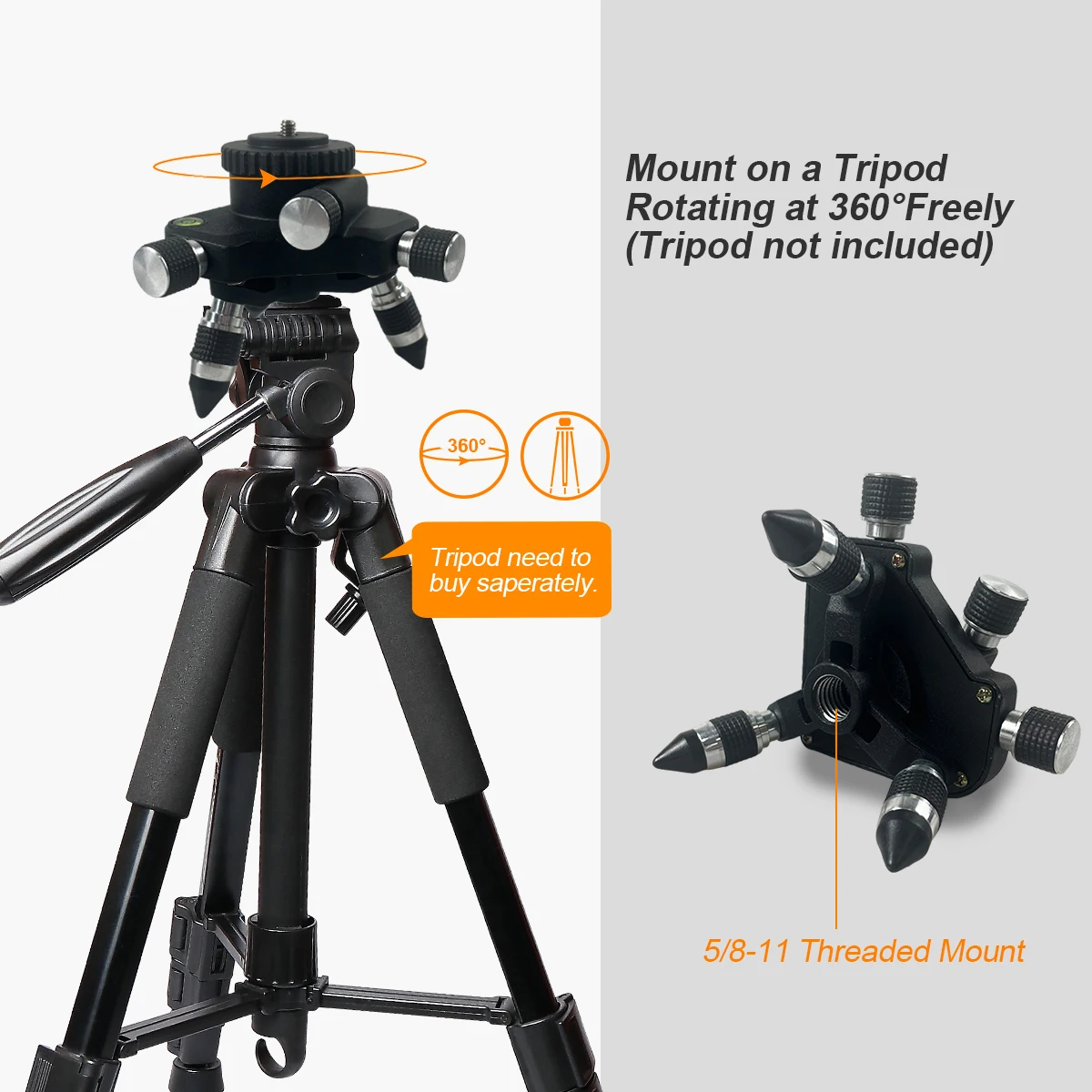 Laser Level Adapter MT2  360 Degree Rotating Fine Turning Pivoting Base