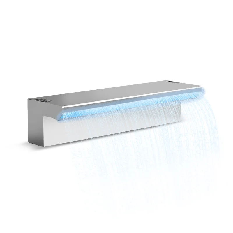 Stainless Steel Water Blade Cascade Pool Waterfall with Led Light