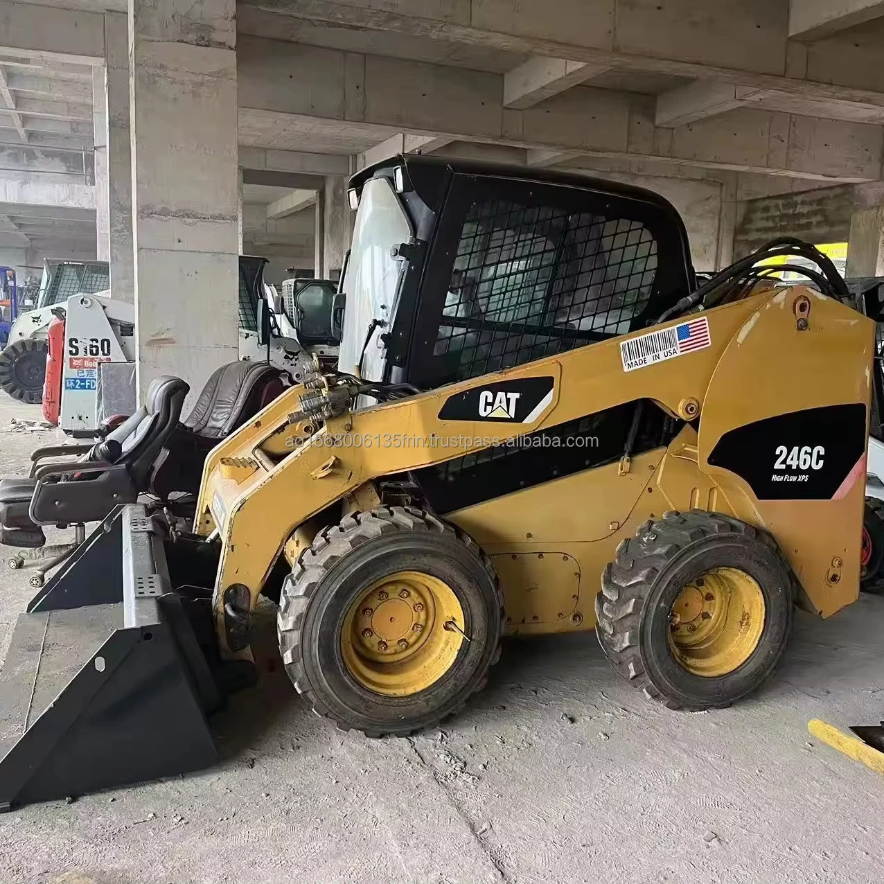 Manufacturer Mini Loader 4WD Tractor Caterpillar 246C, compact USA made mini 1ton wheel loader skid steer loader
