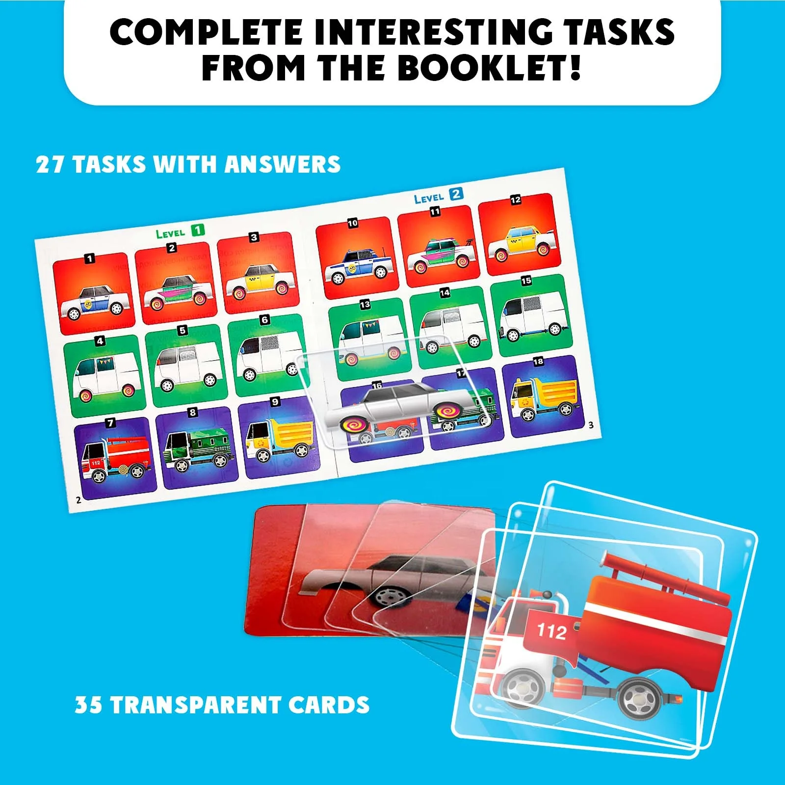 Educational toys for Kids Building a car Toy  Board game Color Design, Logic toys