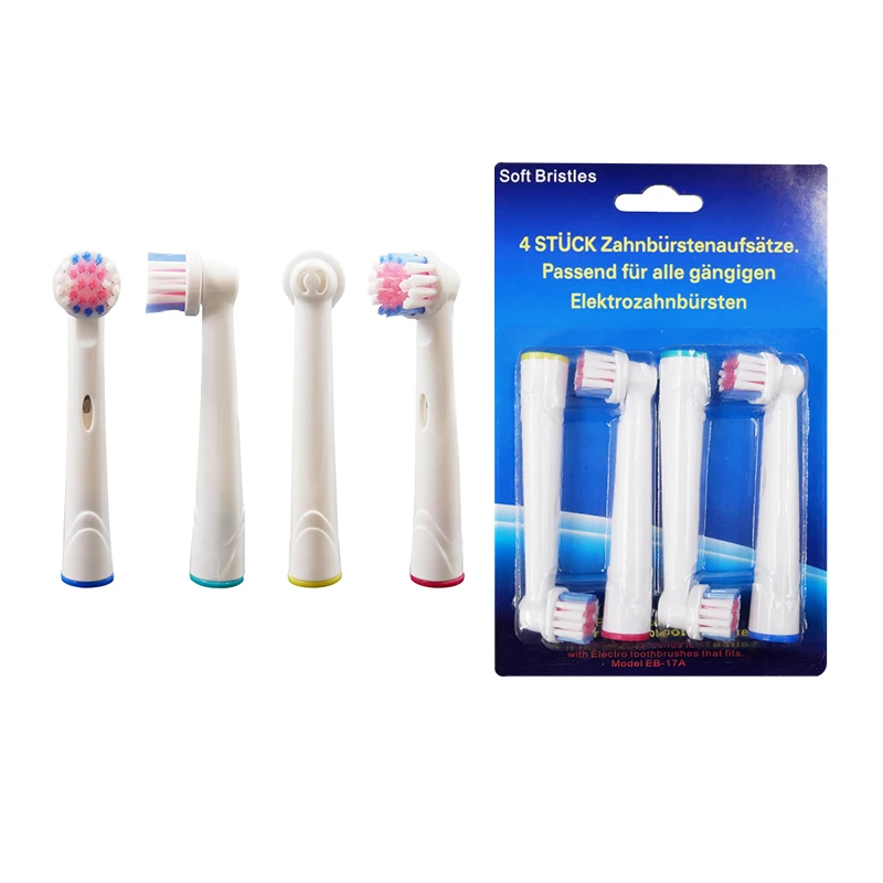 Brush Head EB17A Electric Replacement Toothbrush Heads for Oral-B 4 Pack Replacement Head Compatible with Oral B Models