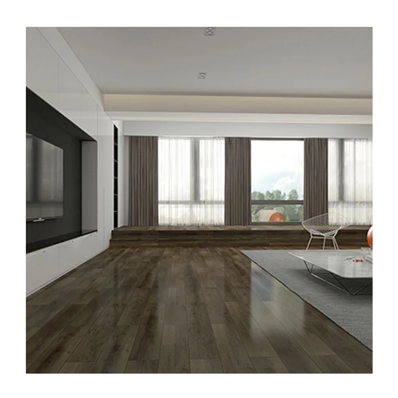 Indoor Simple Color Waterproof Adhesive Linoleum Vinyl Wood Click PVC LVT Vinyl Flooring