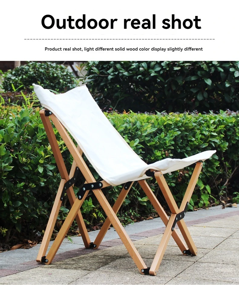 High Quality Outdoor Leisure Folding Kava Chair  Portable Wood Folding Chair  Fishing Picnic Travel Camping