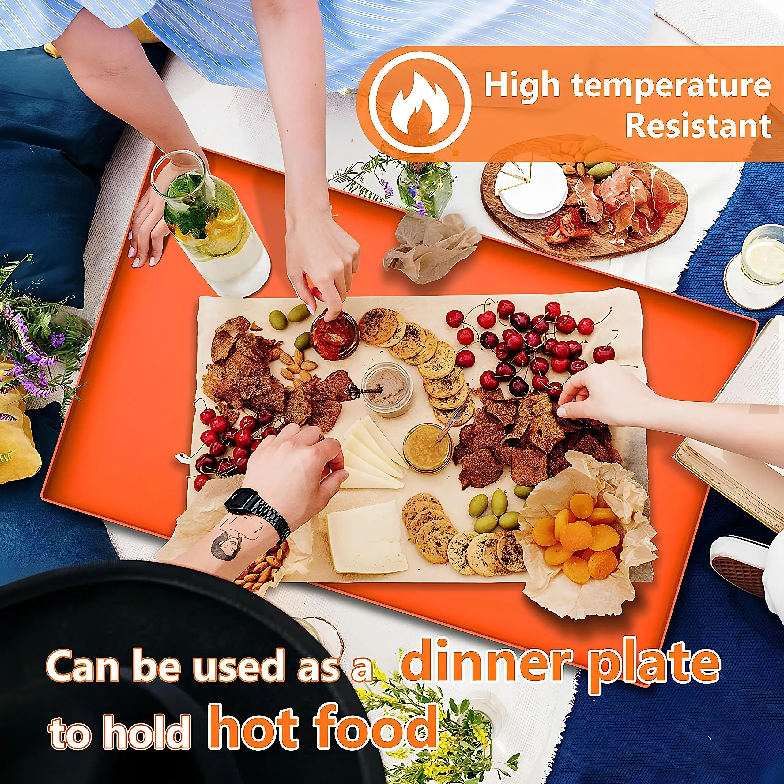 BPA Free Silicone Griddle Mat Silicone Cooking Mat Barbecue Outdoor Griddle Cover Pad For Griddle Outdoor