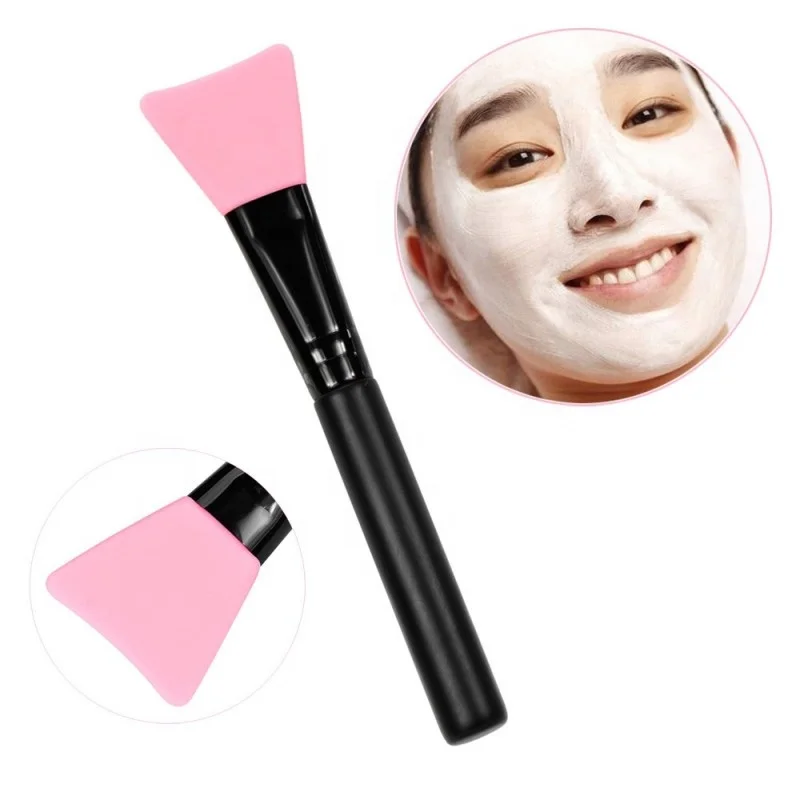 Wholesale Black Handle Silicone Mask Applicator Facial Clay Mask Brush