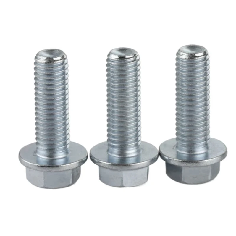 Zinc Plated  Flange Head Hex Bolts Carbon steel Fasteners imperial din933 10.9 12.9 grade 5 8 8.8 steel galvanized m5 m6 m8 m12