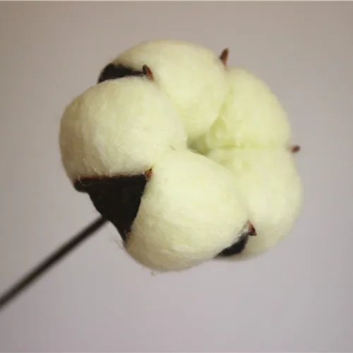 Handmade 40 cm Beautiful Dry Flower Cotton with Stem for Household Flower Arrangement Elegant Bouquet Flower Wrapping