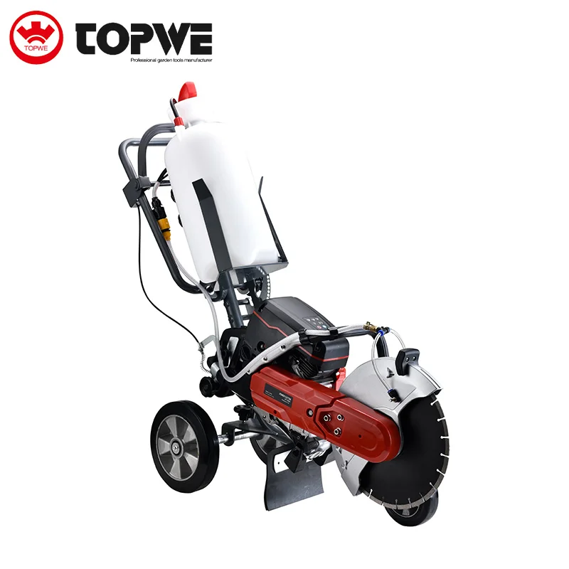 TOPWE Factory New Design Concrete Cutting Floor Circular Saw Wholesale Concrete Cutter With Trolley