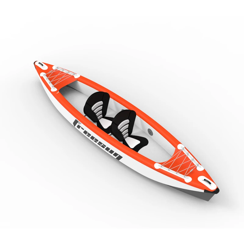 In Stock 13.5ft 410cm Folding Inflatable Kayak Boat Whitewater Canoe For Fishing Rowing