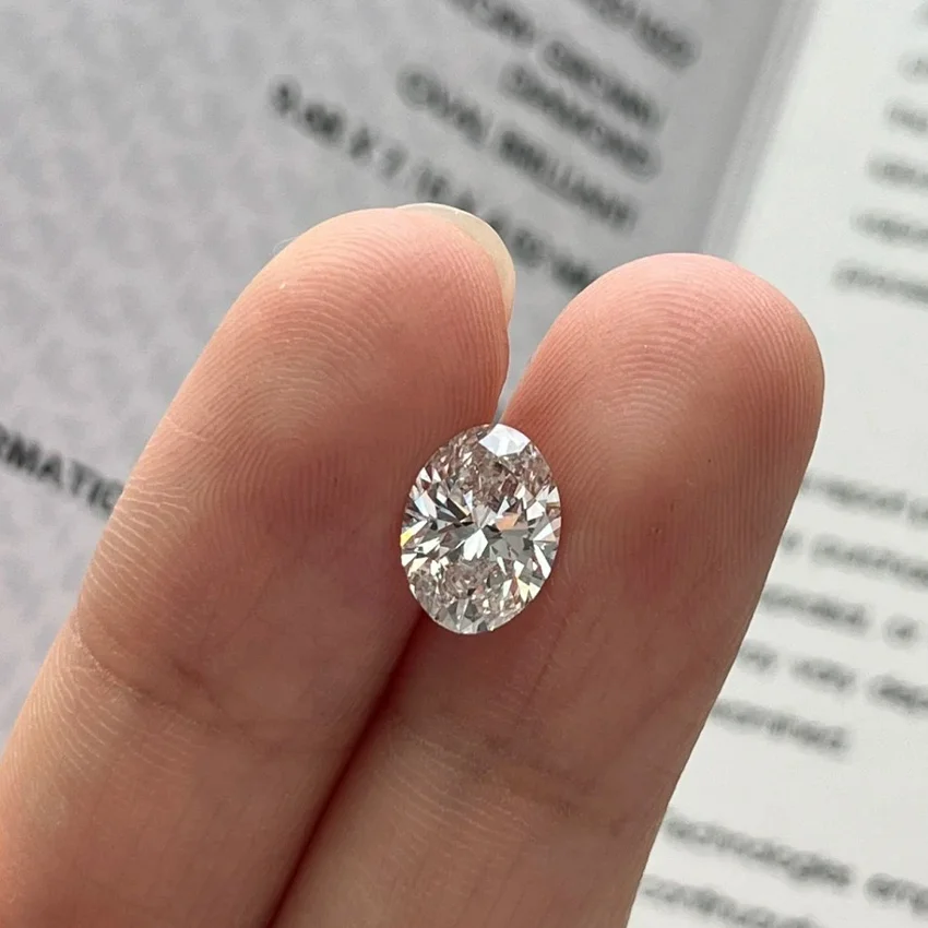 1ct Овальный Ограненный белый лабораторный бриллиант D VVS1 с IGI
