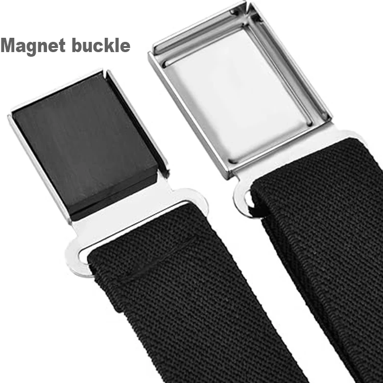 1 Inch Kids Elastic Adjustable Belt Factory Classic Colors Polyester Material with Iron Magnetic Buckle