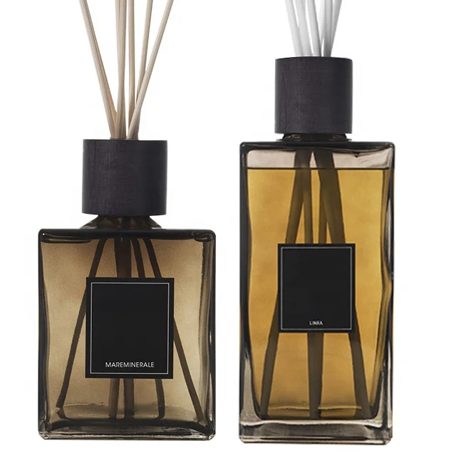 Vietnam Empty Glass Reed Diffuser Bottles Supplies Luxury Diffuser Cap Cover Container