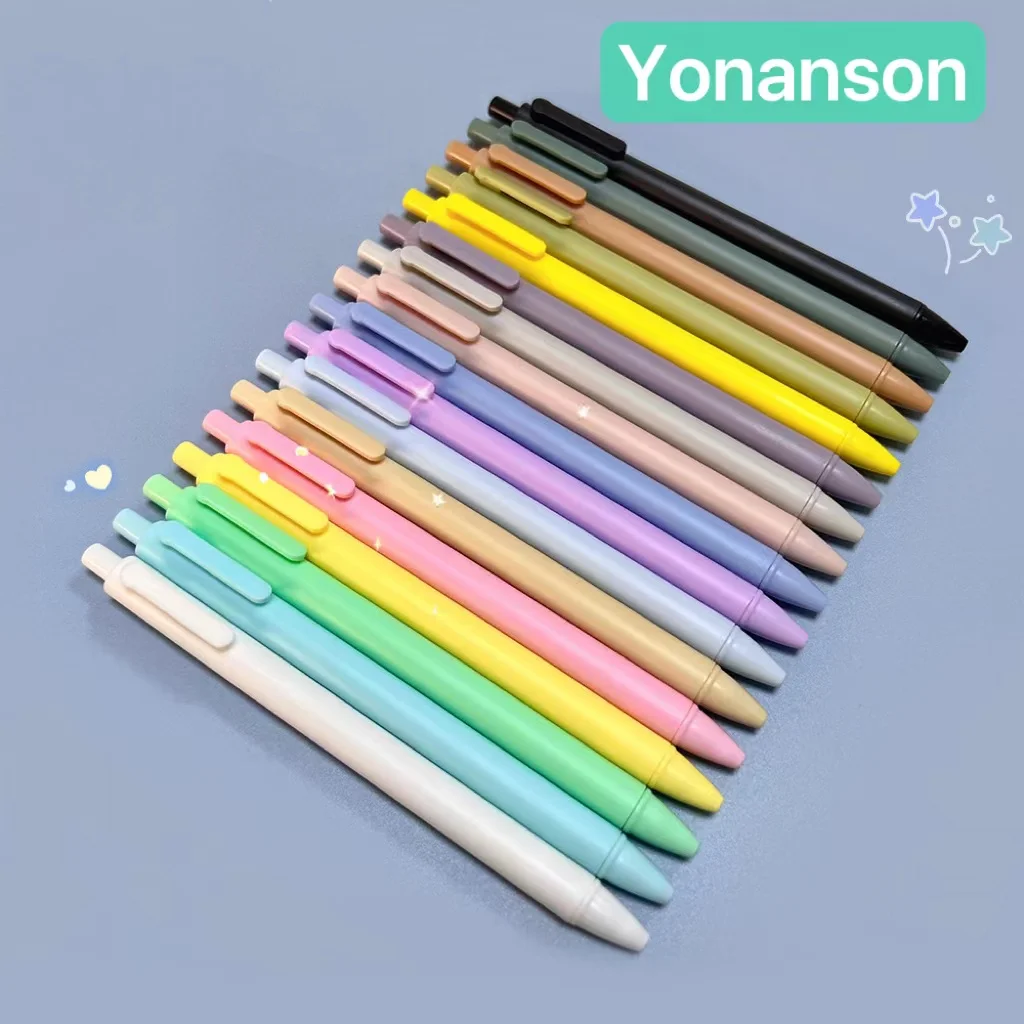 New Multi-color Simple Candy-colored Ballpoint Pen with Custom Logo Click-action Neutral Pen for Advertising Gifts 0.5mm Pen