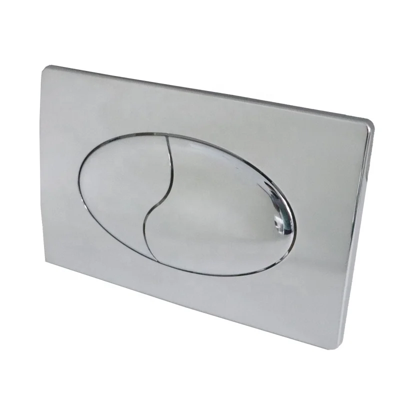 Wall Mounted Flush Plate F5150 Chrome Glossy ABS Dual Square Buttons Compatible for WDI old Concealed Cisterns Flush Push Button
