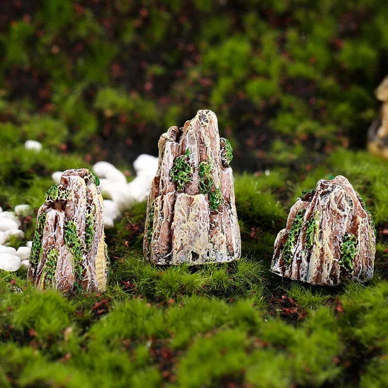 Wholesale New Micro Landscape Creative Aquarium Landscape Bonsai Decoration Artificial Rockery Decoration Resin Craft