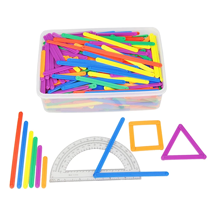 Plastic Connecting Toys Linking Strips Set of 72 Geometry Connecting Strips Learning Toys for Kids