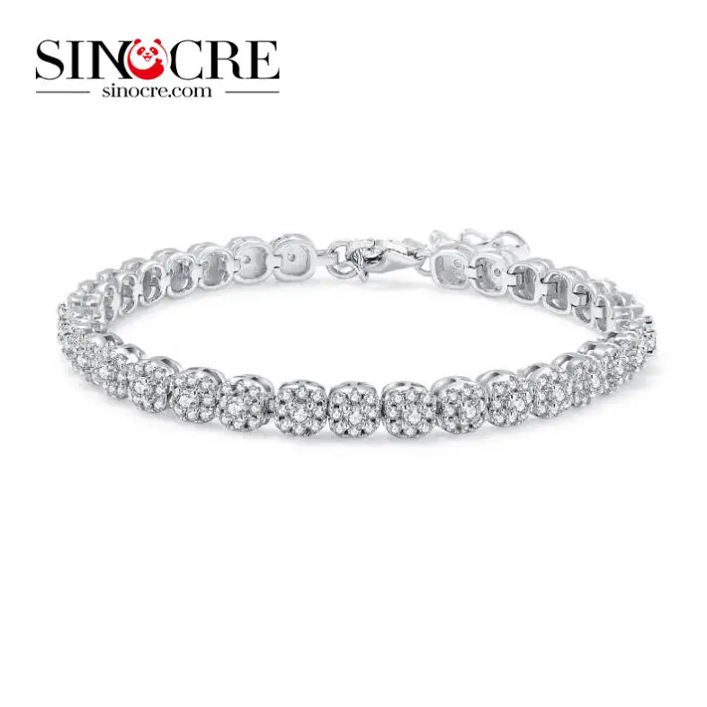 Monica Vinader Hip-Hop Siren Best Selling Mossanite Fine Beaded Chain Bracelet Sinocre Trendy