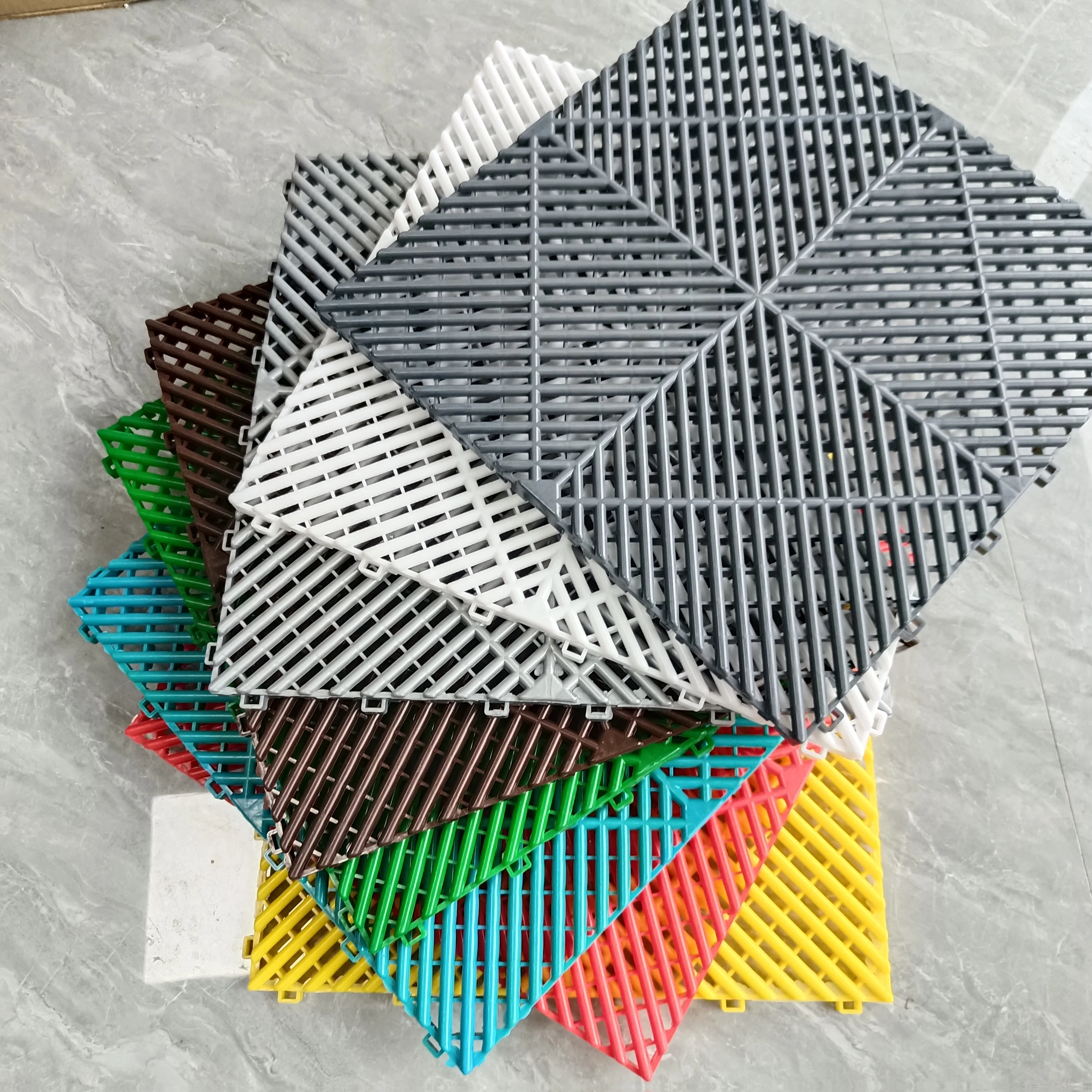 Factory Outlet Pvc Garage Floor Tiles Plastic Flooring For Car Wash Workshop