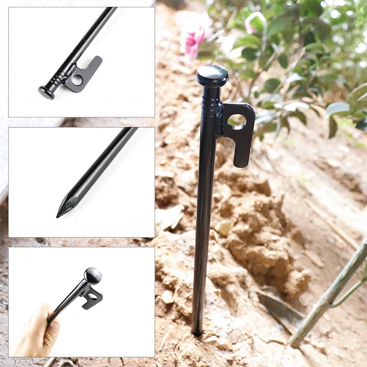 Heavy Duty 8-Inch camping outdoor accessory Stakes tent pegs Forged Steel Unbreakable metal pegs