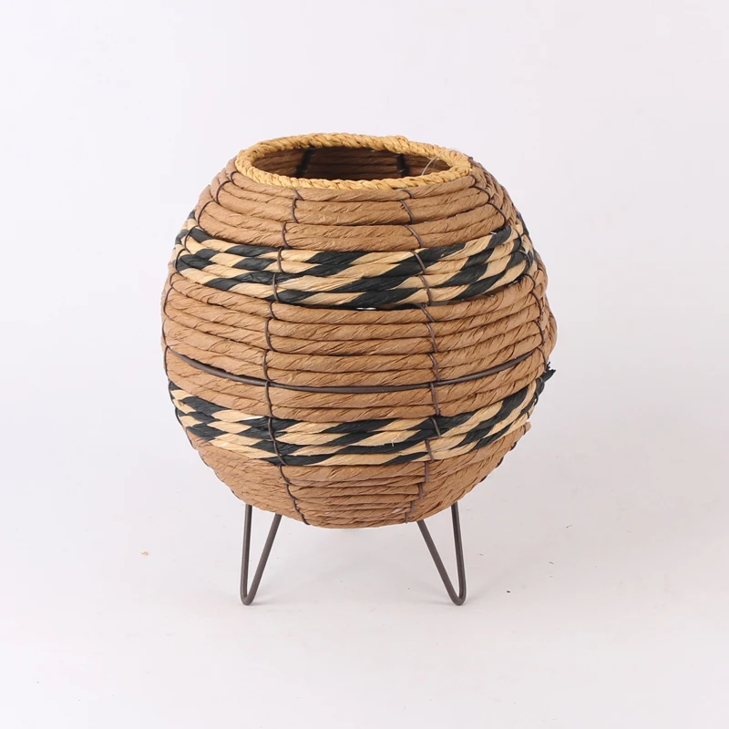 Morden Luxury Handmade Art Craft  Height indoor pots decorative flower vases rattan wicker plant pots for home decor