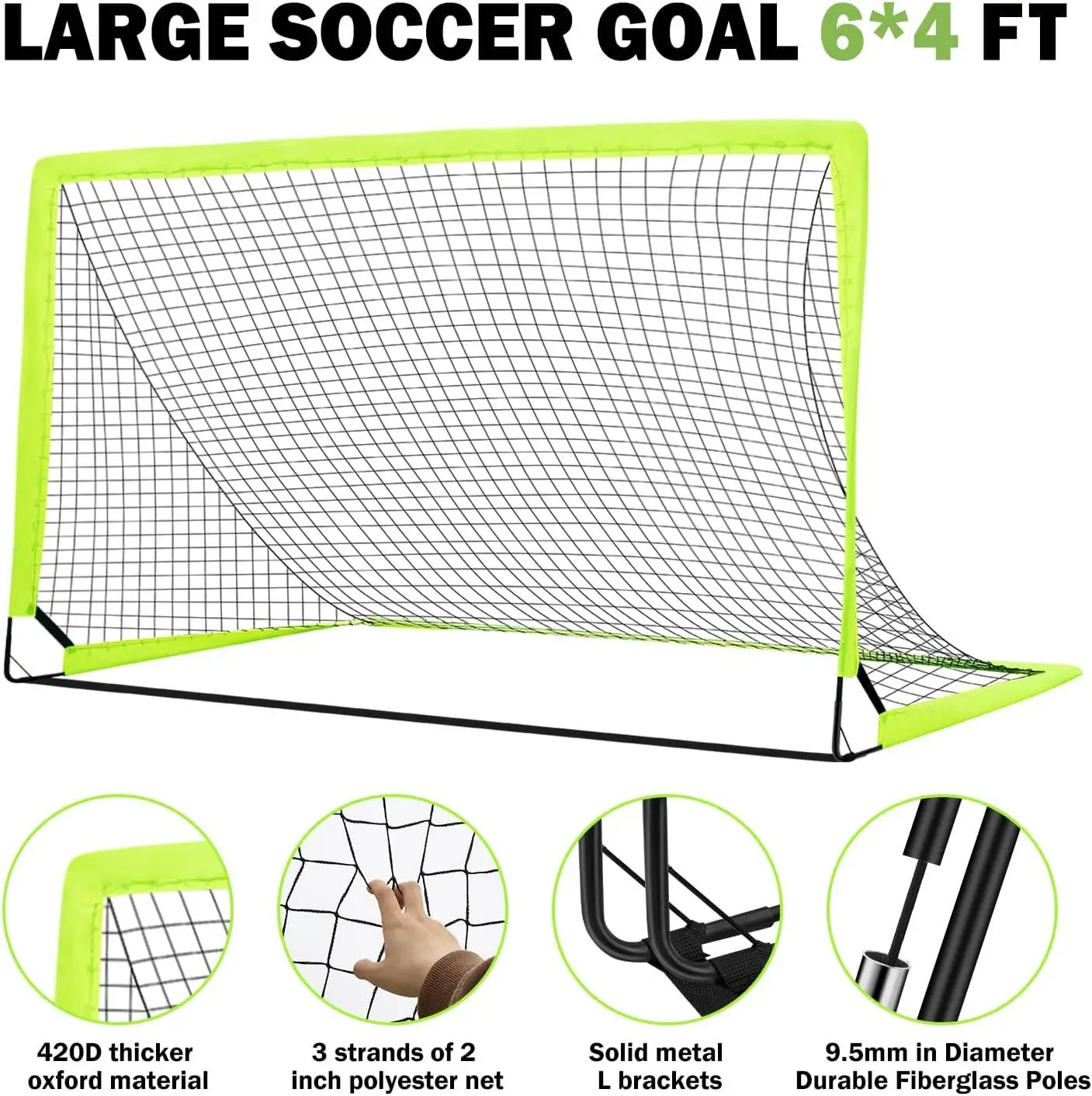 Portable Pop Up Football Nets Kids Football Goals Soccer Nets For Kids For Indoor Outdoor Training Accessories