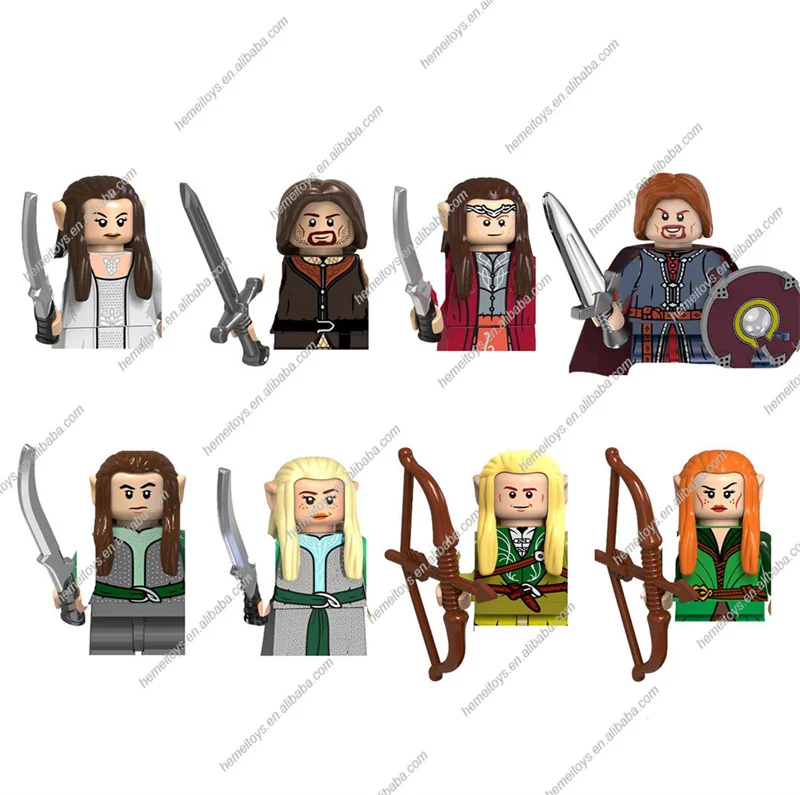 TV6403 Movie Characters Aragorn Arwen Undomiel Elrond Boromir Elves Tauriel Mini Building Blocks Figures Kids Toys