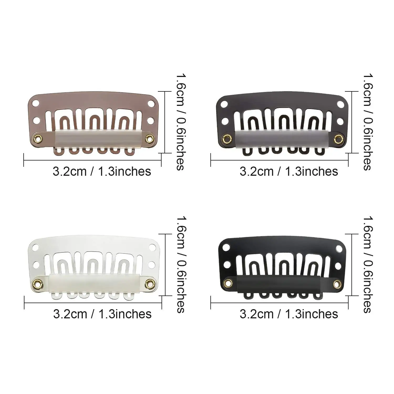 Clip-in Hair Extension Tools Stainless Steel Hair Clips Snap U-Shap Hair Accessories